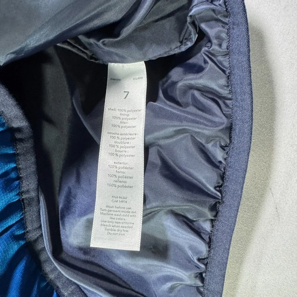 OshKosh Bgosh Kids Blue Puffer Vest Size 7 Quilted Full Zip Sleeveless Jacket